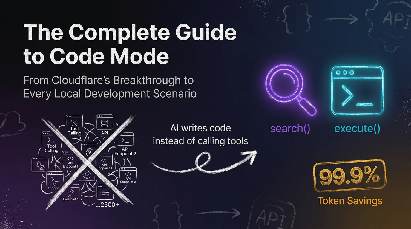 The Complete Guide to Code Mode: From Cloudflare's Breakthrough to Every Local Development Scenario
